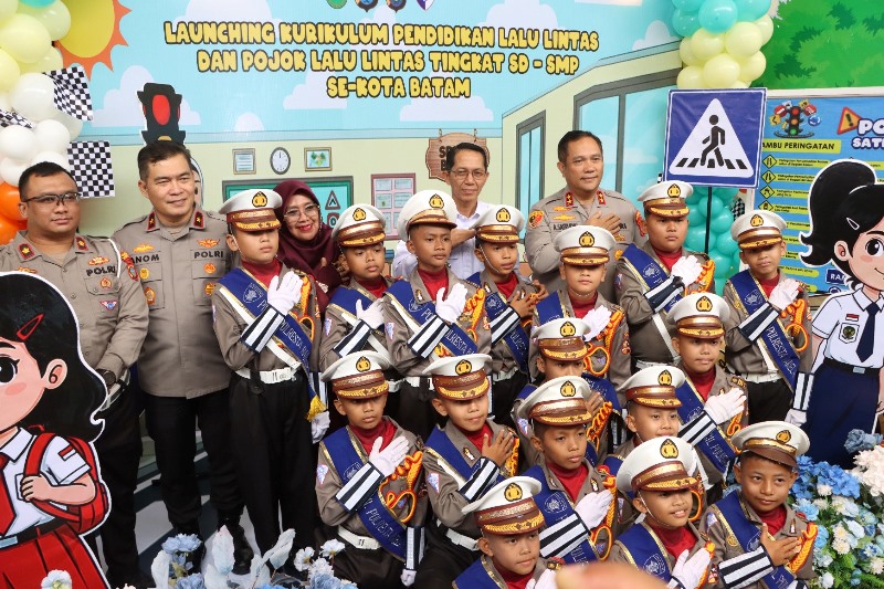 Satlantas Polresta Barelang Luncurkan Kurikulum Pendidikan Lalu Lintas dan Pojok Lalu Lintas SD-SMP se-Kota Batam