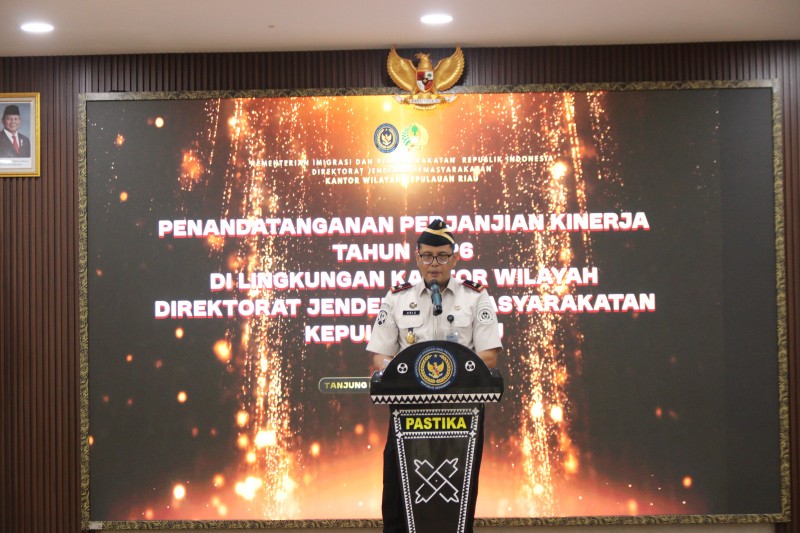 Kepala Rutan Kelas IIA Batam Teken Perjanjian Kinerja Tahun 2026