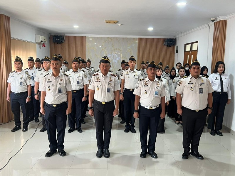 Rutan Kelas IIA Batam Apel Bersama Awal Tahun 2026, di Lingkungan Kemenko Kumham Imipas Secara Virtual