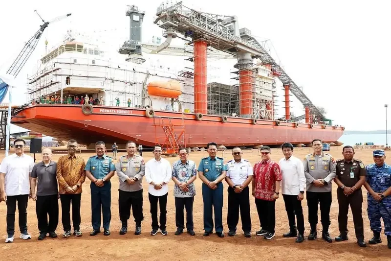 Kapal FLF Pertama di Indonesia Buatan Batam Diluncurkan