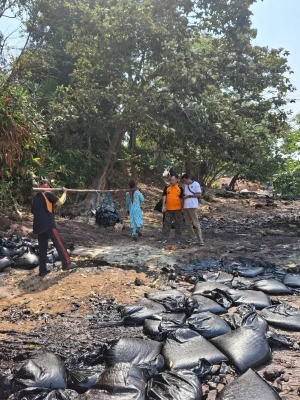 Anggota DPRD Kepri Wahyu Wahyudin Minta Penanganan Limbah Kapal LCT Mutiara Galrib Samudera Kandas di Perairan Dangas Dipercepat