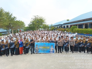 Gerakan Indonesia ASRI, Polresta Barelang Gotong Royong di Wilayah Hukum Polsek Batam Kota
