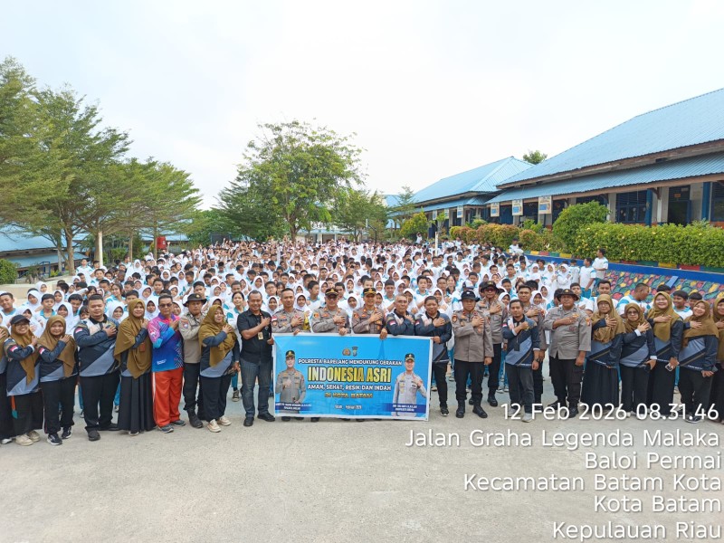 Gerakan Indonesia ASRI, Polresta Barelang Gotong Royong di Wilayah Hukum Polsek Batam Kota