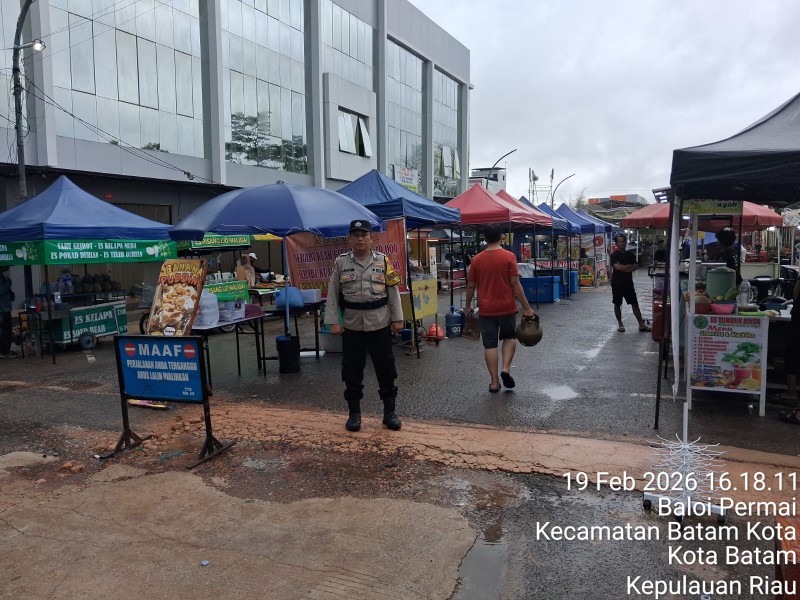 Pengamanan Pasar Tumpah dan Bazar Ramadhan 1447 H Oleh Polsek Batam Kota, Situasi Aman dan Kondusif