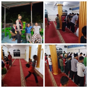 Polsek Bulang Hadirkan Keamanan dan Kekhusyukan Melalui Tarawih Keliling di Masjid Jami’ Nurul Iman