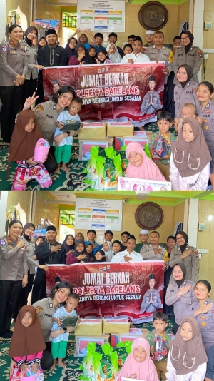 Polwan Polresta Barelang Tebar Kepedulian Melalui Kegiatan Jumat Berkah, di Panti Asuhan Yayasan Ridho Ilahi