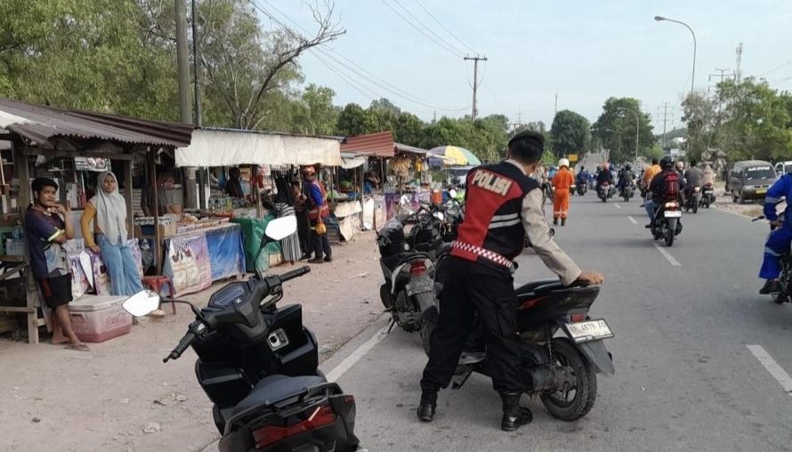Parkir Sembarangan di Kawasan Tanjung Uncang Batam, Ratusan Motor Ditertibkan