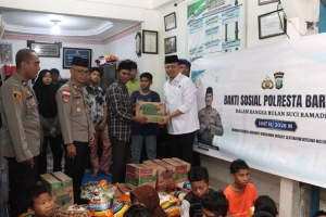 Wujud Kepedulian dan Kebersamaan Bersama Anak Yatim, Polresta Barelang Gelar Bakti Sosial 1447 H