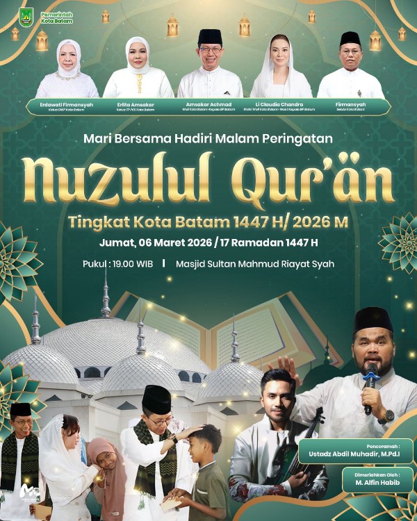 Peringatan Nuzululqur’an, Hadirkan Ustaz Abdi Muhadir dan Alfin Habib, Amsakar Ajak warga Hadir di Masjid Sultan Mahmud Riayat Syah