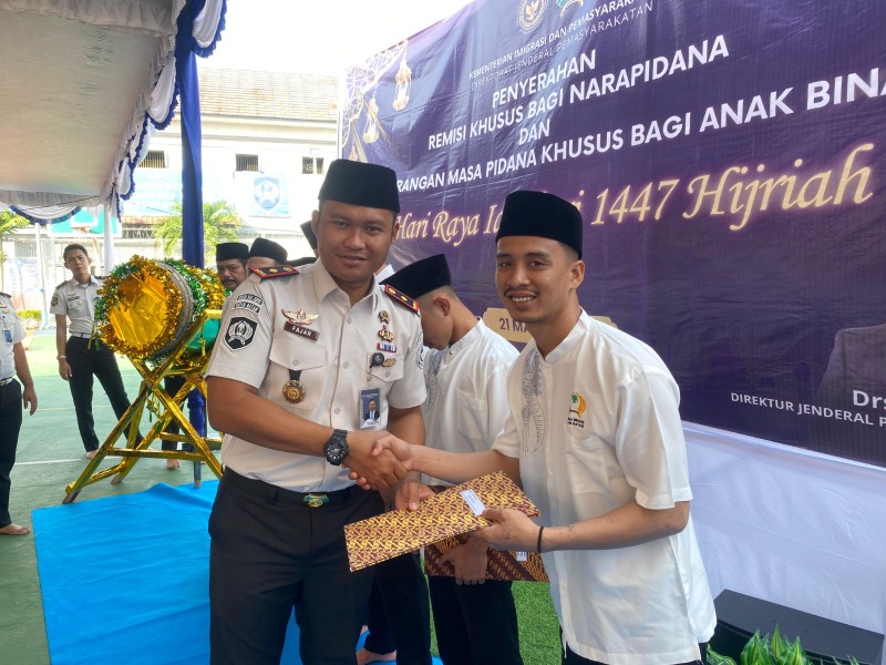 241 Warga Binaan Terima Remisi, 3 Orang Langsung Menghirup Kebebasan, Langkah Baru di Hari Fitri