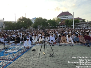 Polresta Barelang Laksanakan Pengamanan Shalat Idul Fitri 1447 H di Batam Kota Secara Optimal