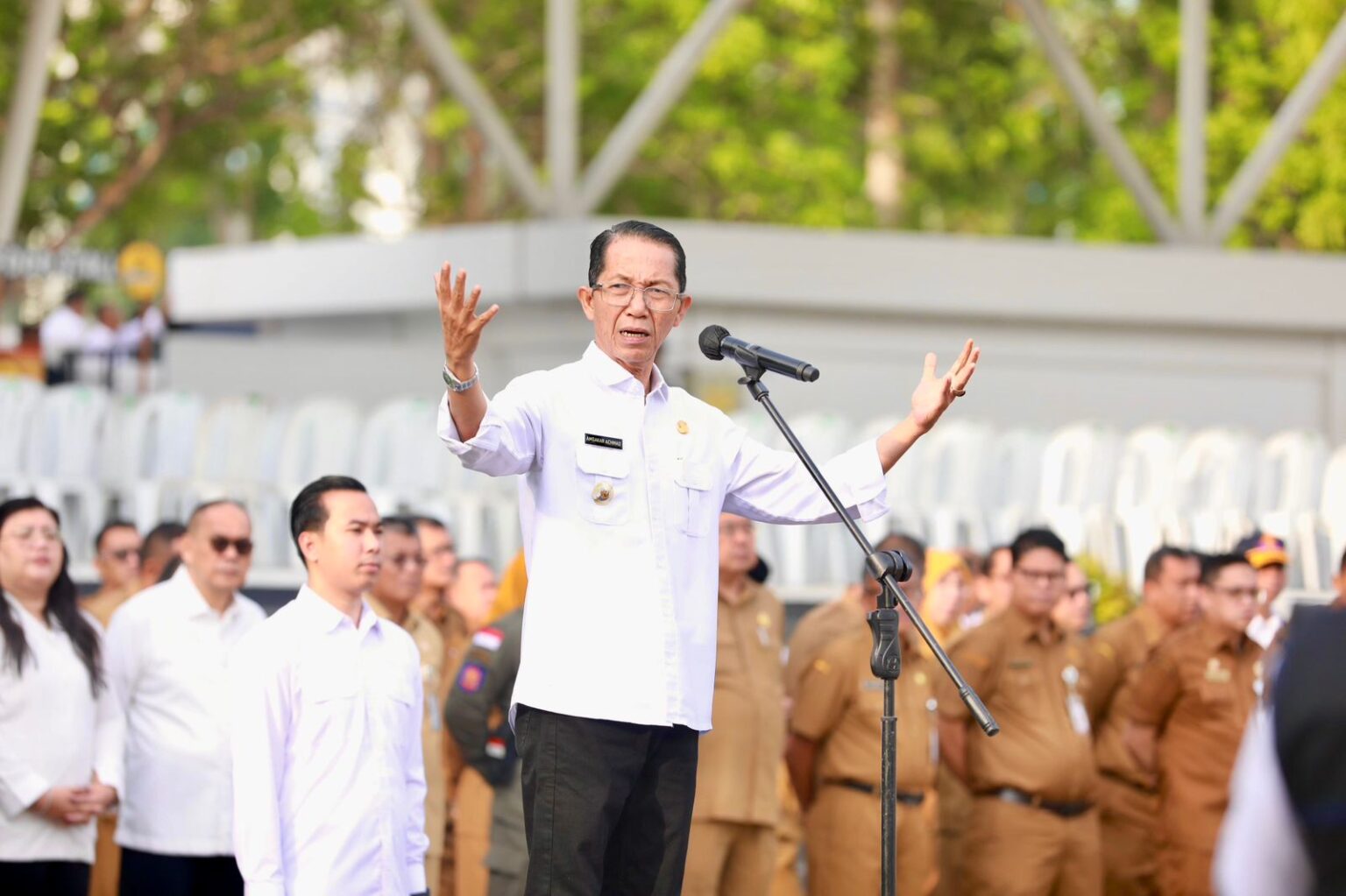 Amsakar Tegaskan Saat Apel Gabungan Pasca Lebaran, Pacu Kinerja ASN dan Percepatan Penanganan Sampah hingga Banjir