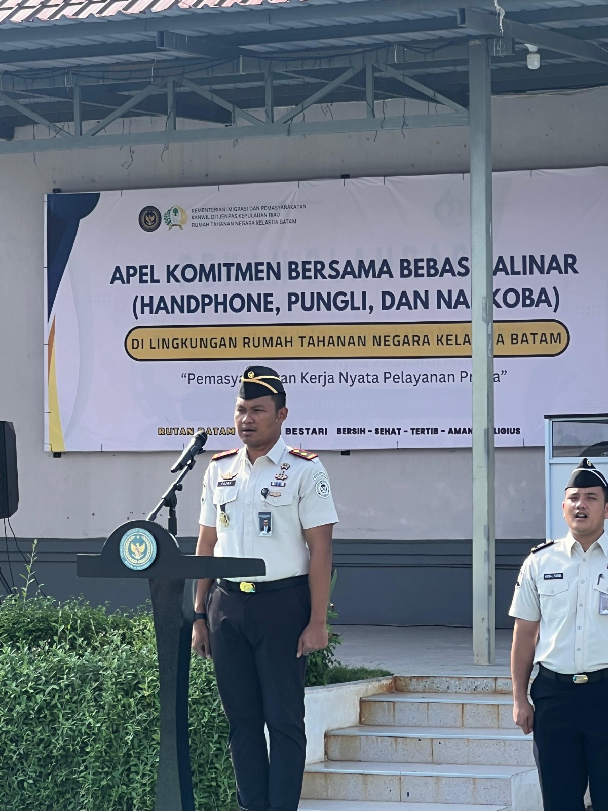 Rutan Batam Satu Tekad Satu Suara : Gaungkan Komitmen Bebas Halinar