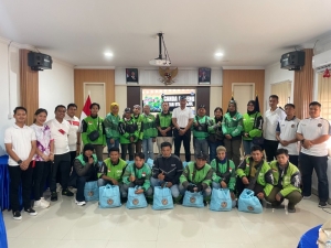 Perkuat Silahturahmi Rutan Batam Canda Bareng, Coffee Morning dan Bantuam Sosial dengan Ojol dalam Rangka HBP Ke – 62