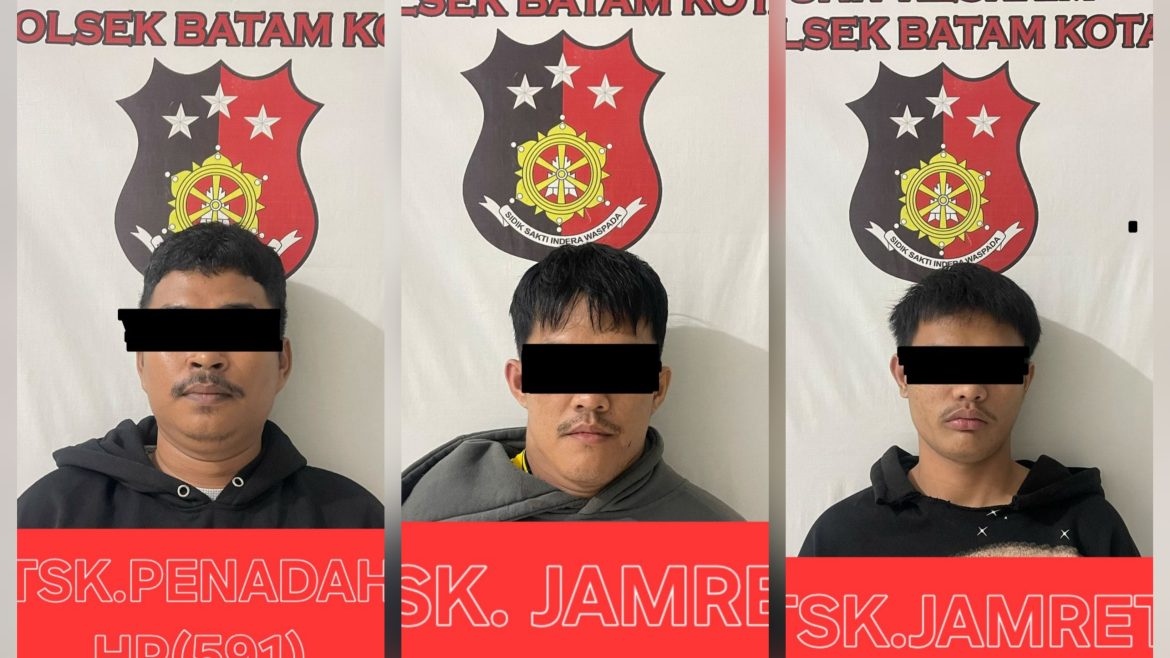 Jambret iPhone 14 Pro Milik Mahasiswi Batam, Tiga Pria Diciduk Polisi
