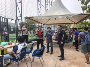 Polsek Bengkong Laksanakan Pengamanan Turnamen Mini Soccer HUT ke-26 DPRD Kota Batam